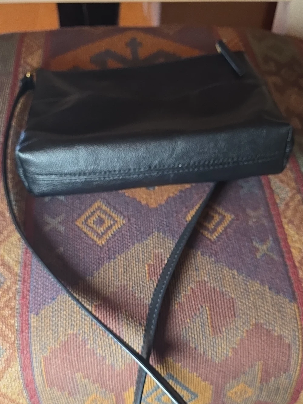 Fossil Fiona Small Black Leather Shoulder/Crossbody Bag EUC